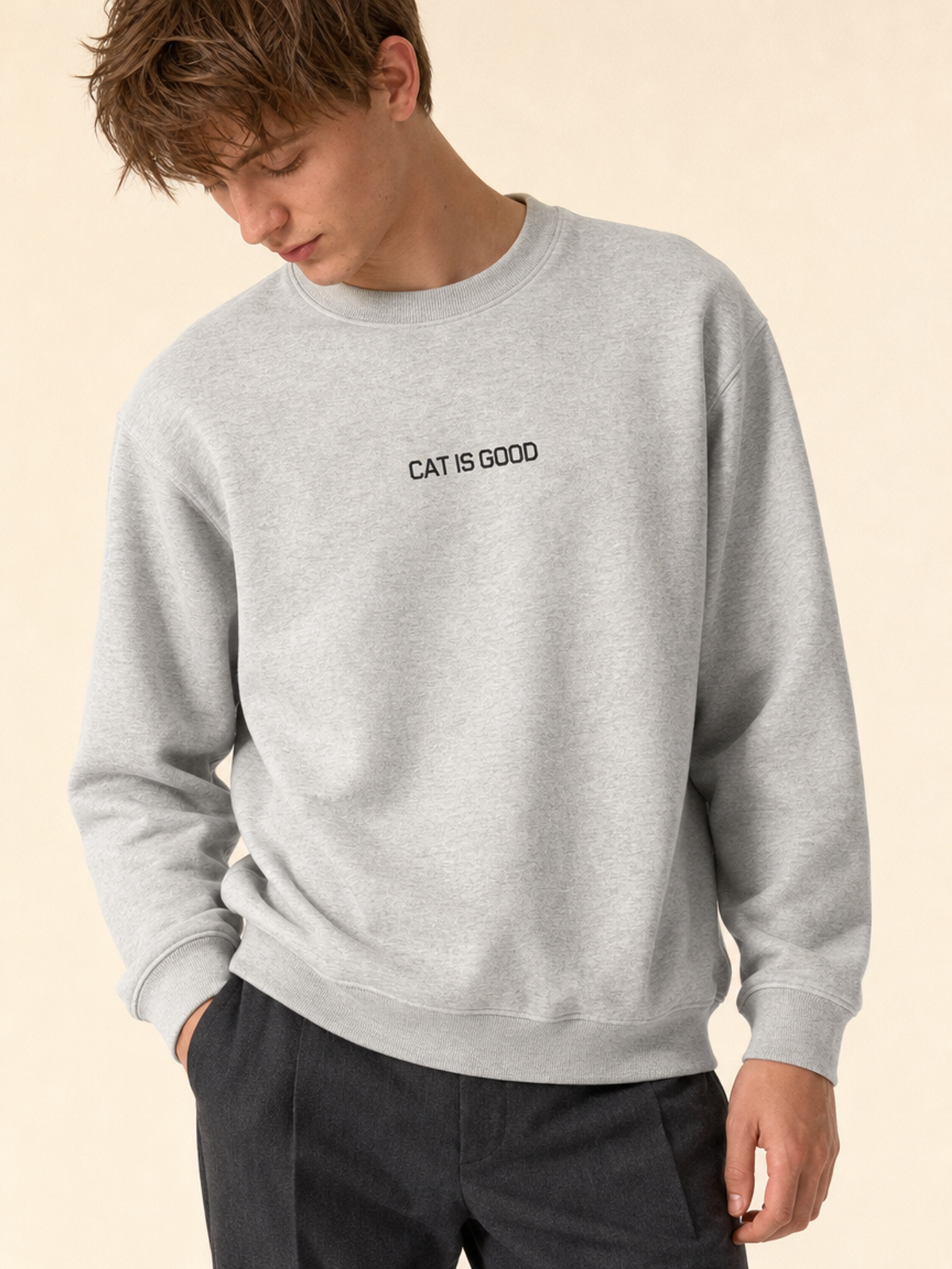 Cat Is Good Unisex Fleeced Sweatshirt