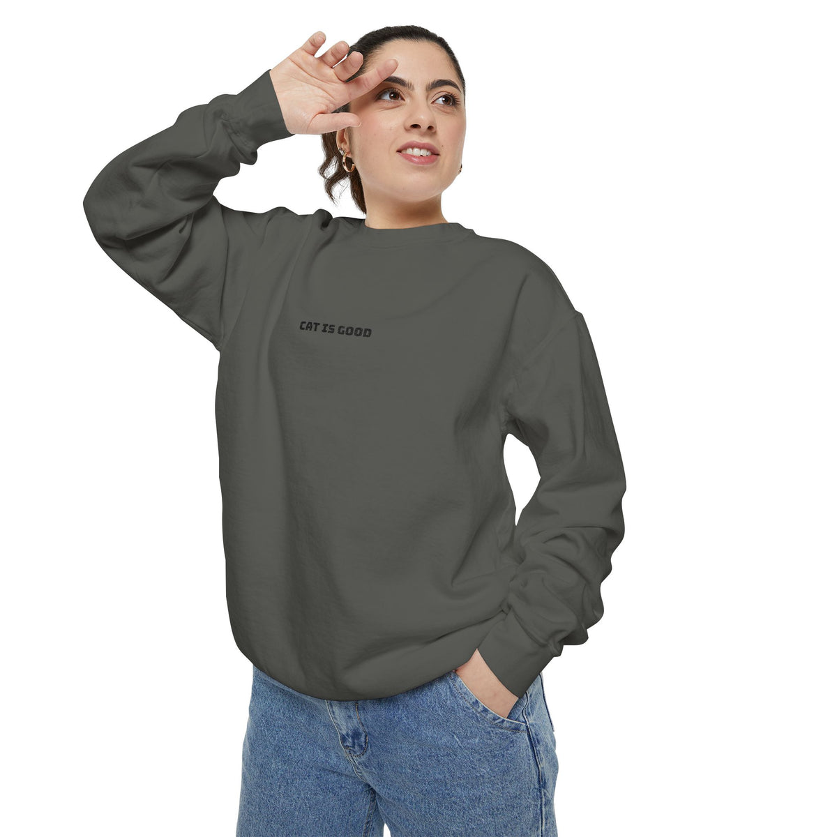 "Cat Is Good" Crewneck Sweatshirt