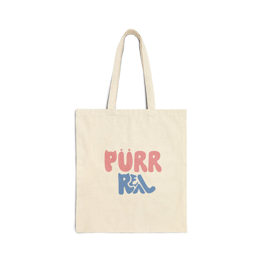 Purr Real Cotton Tote Bag