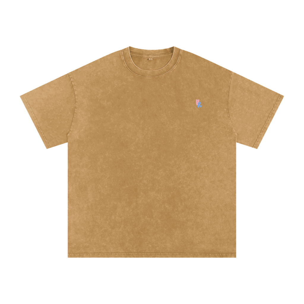 Purr Real Snow Washed Oversized T-Shirt