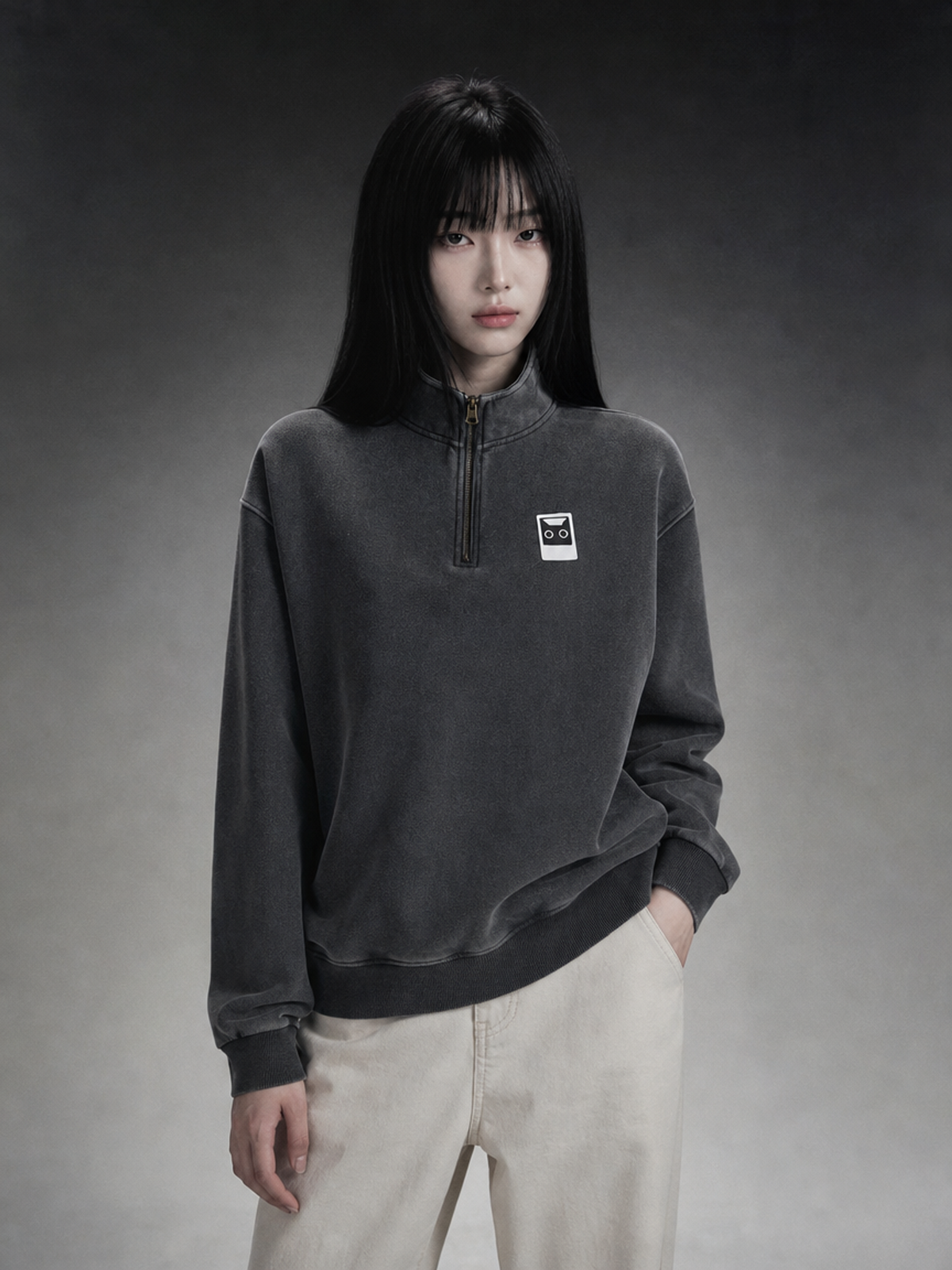 Halloween — Pumpkin Purr Unisex Vintage Wash Fleece Sweatshirt