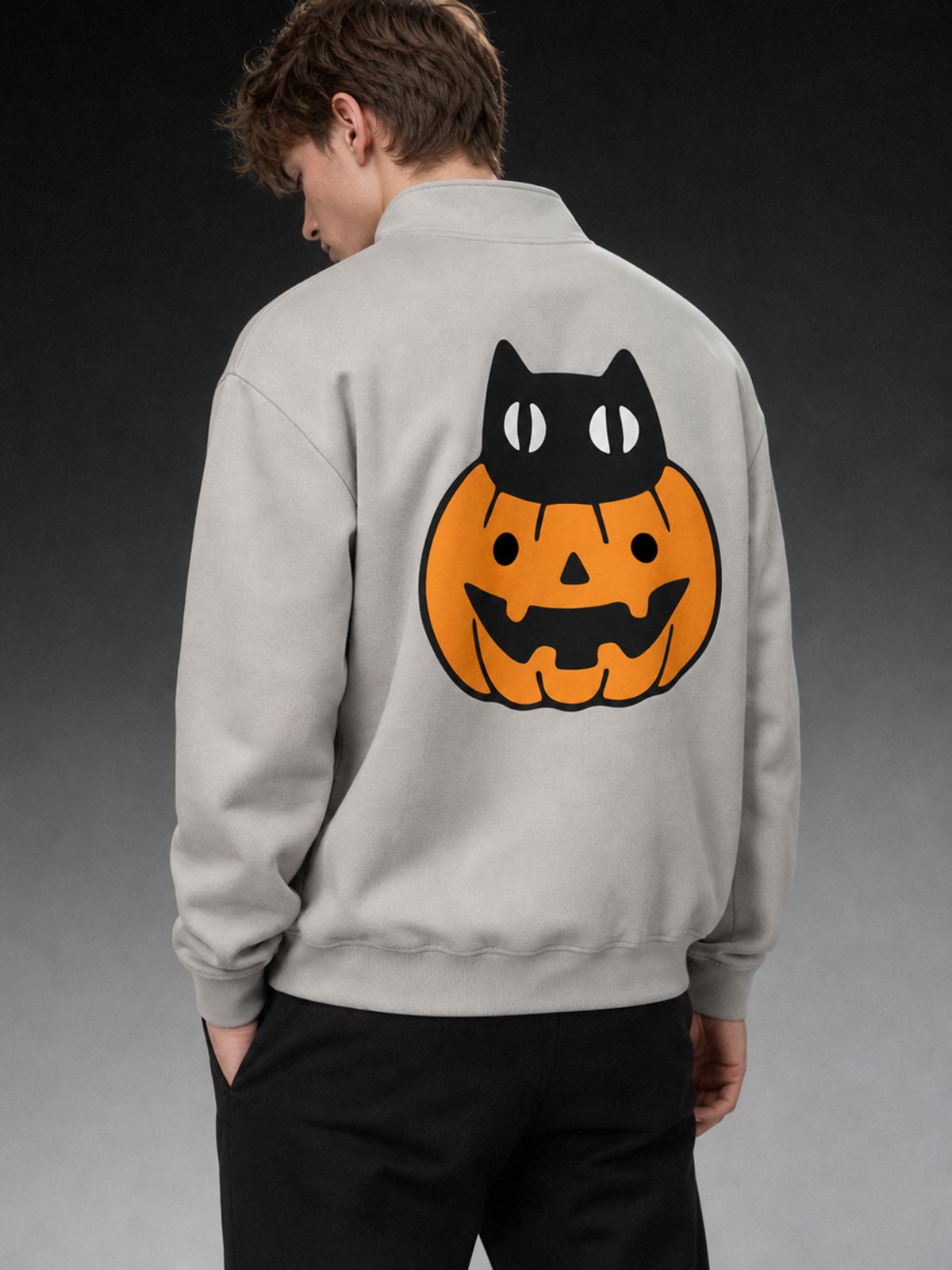 Halloween — Pumpkin Purr Unisex Vintage Wash Fleece Sweatshirt
