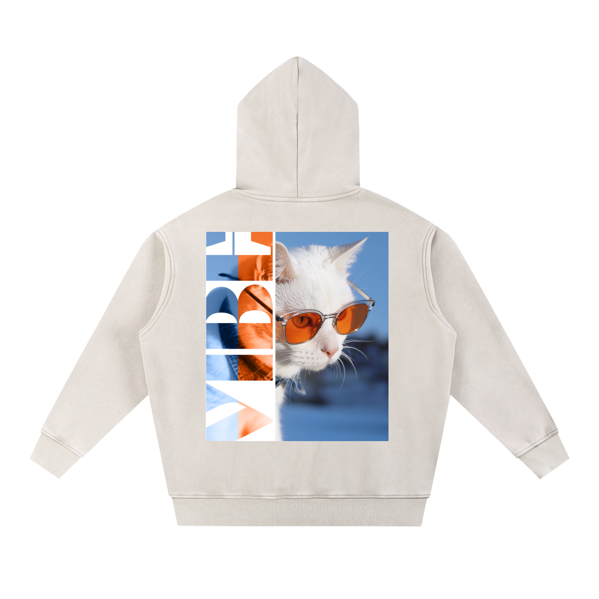 VIBE Snow Wash Fleece Oversize Hoodie