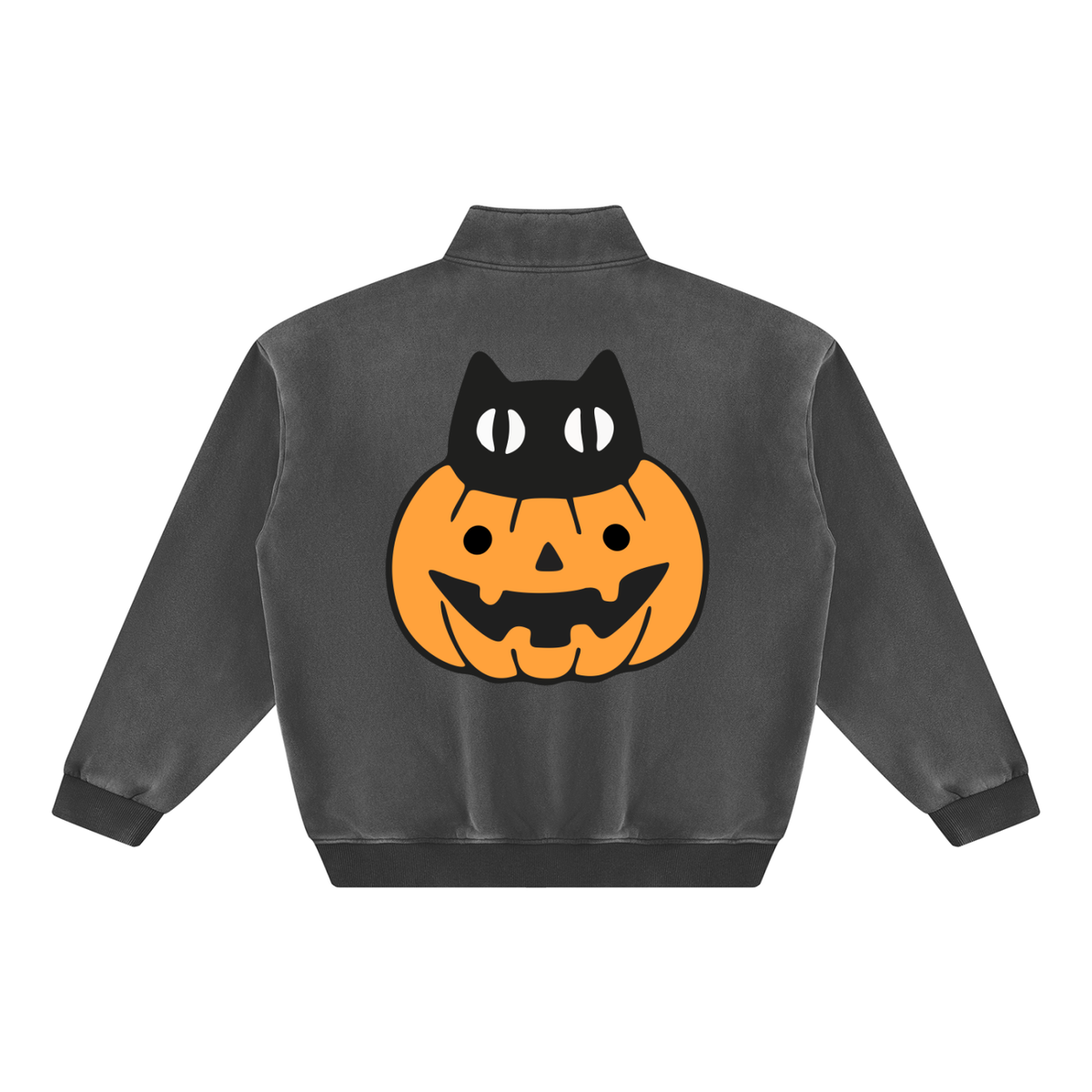 Halloween — Pumpkin Purr Unisex Vintage Wash Fleece Sweatshirt