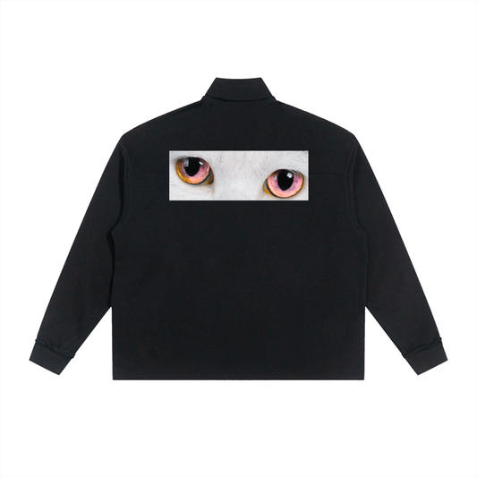 Cute To See Half-Zip Rolled Edge Fleece Sweatshirt