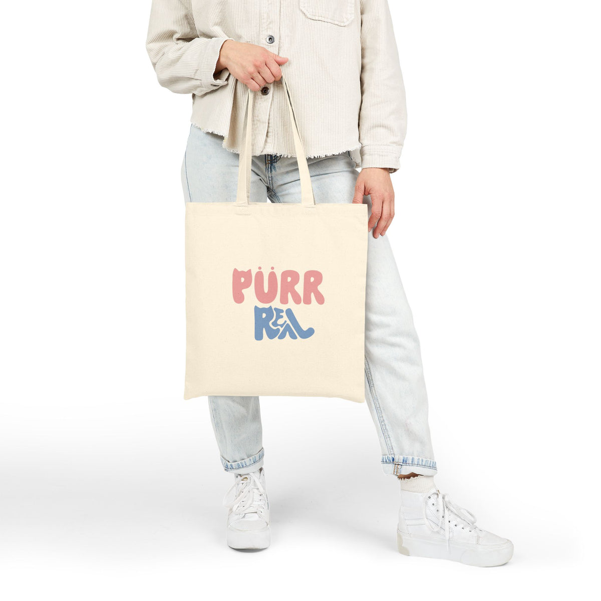 Purr Real Cotton Tote Bag