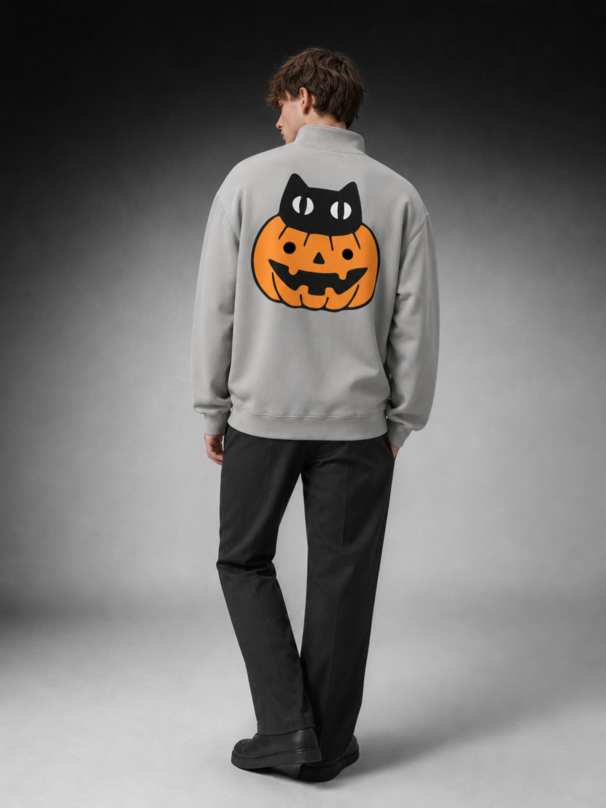 Halloween — Pumpkin Purr Unisex Vintage Wash Fleece Sweatshirt
