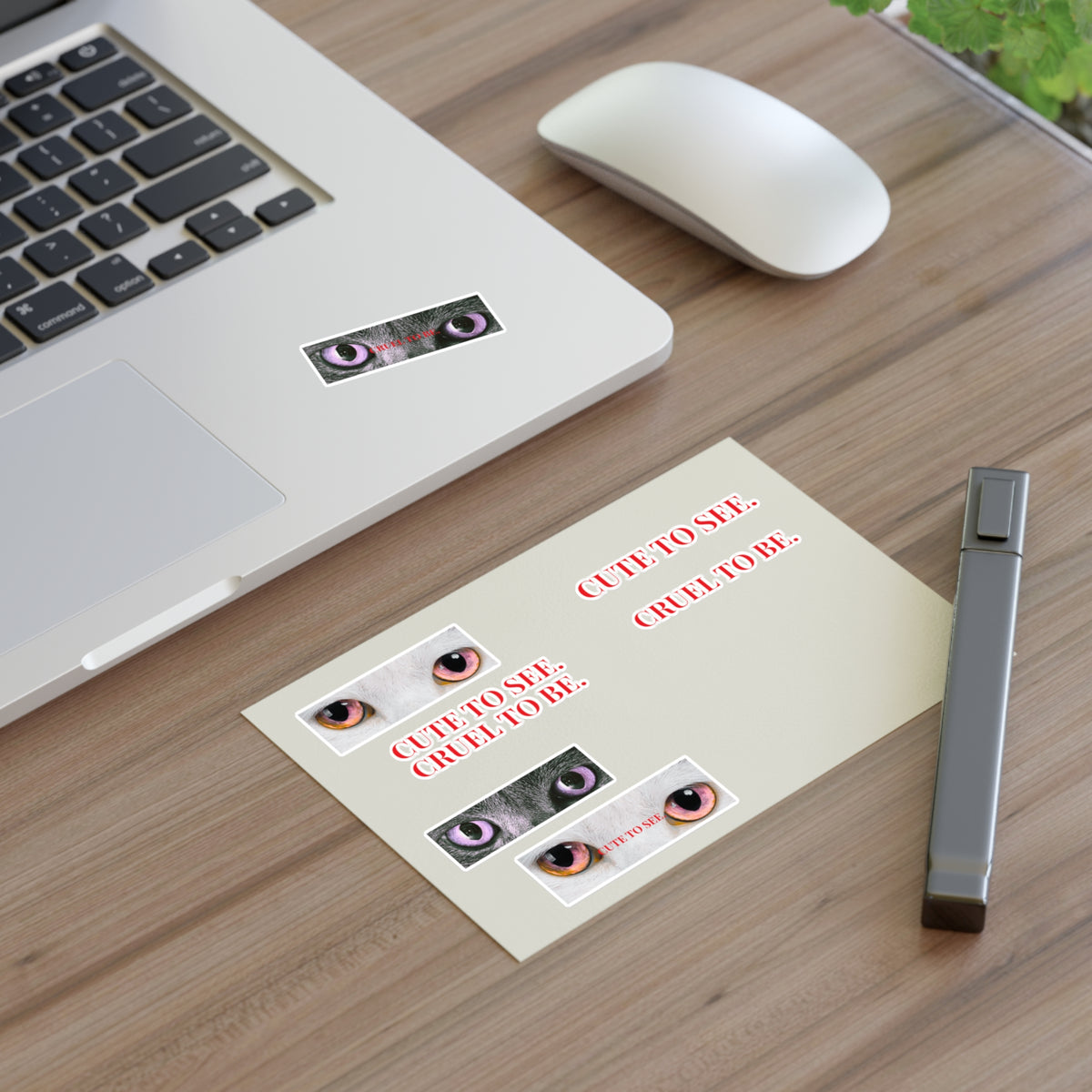 "Cute to See, Cruel to Be" Sticker Sheet