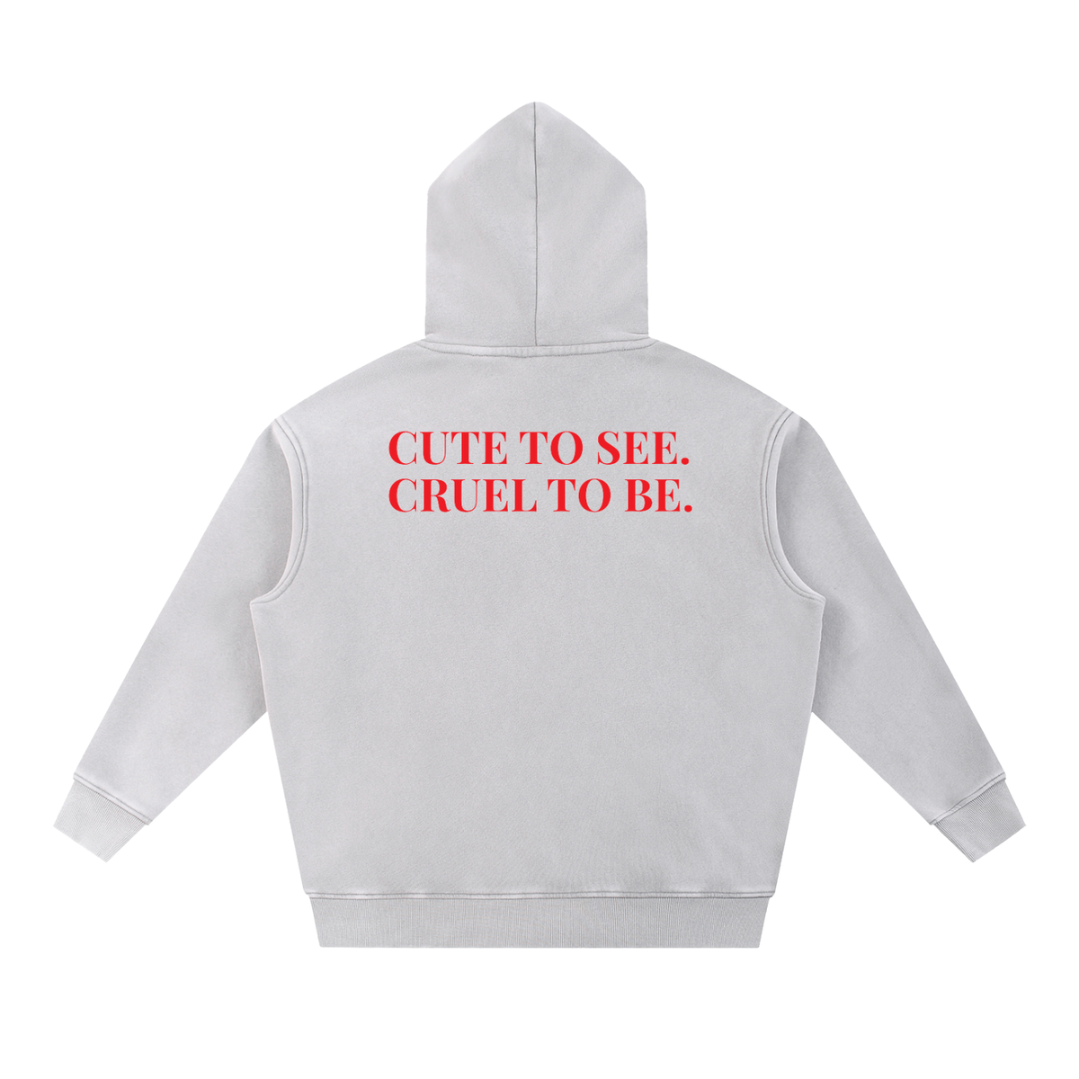 Cute To See Snow Wash Fleece Oversize Hoodie (Purple Eyes)