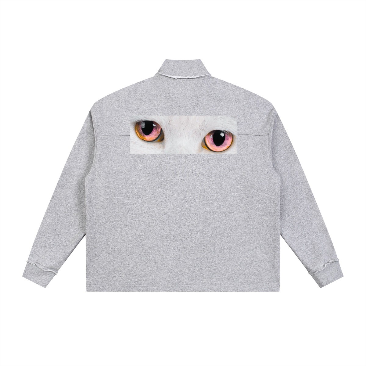 Cute To See Half-Zip Rolled Edge Fleece Sweatshirt