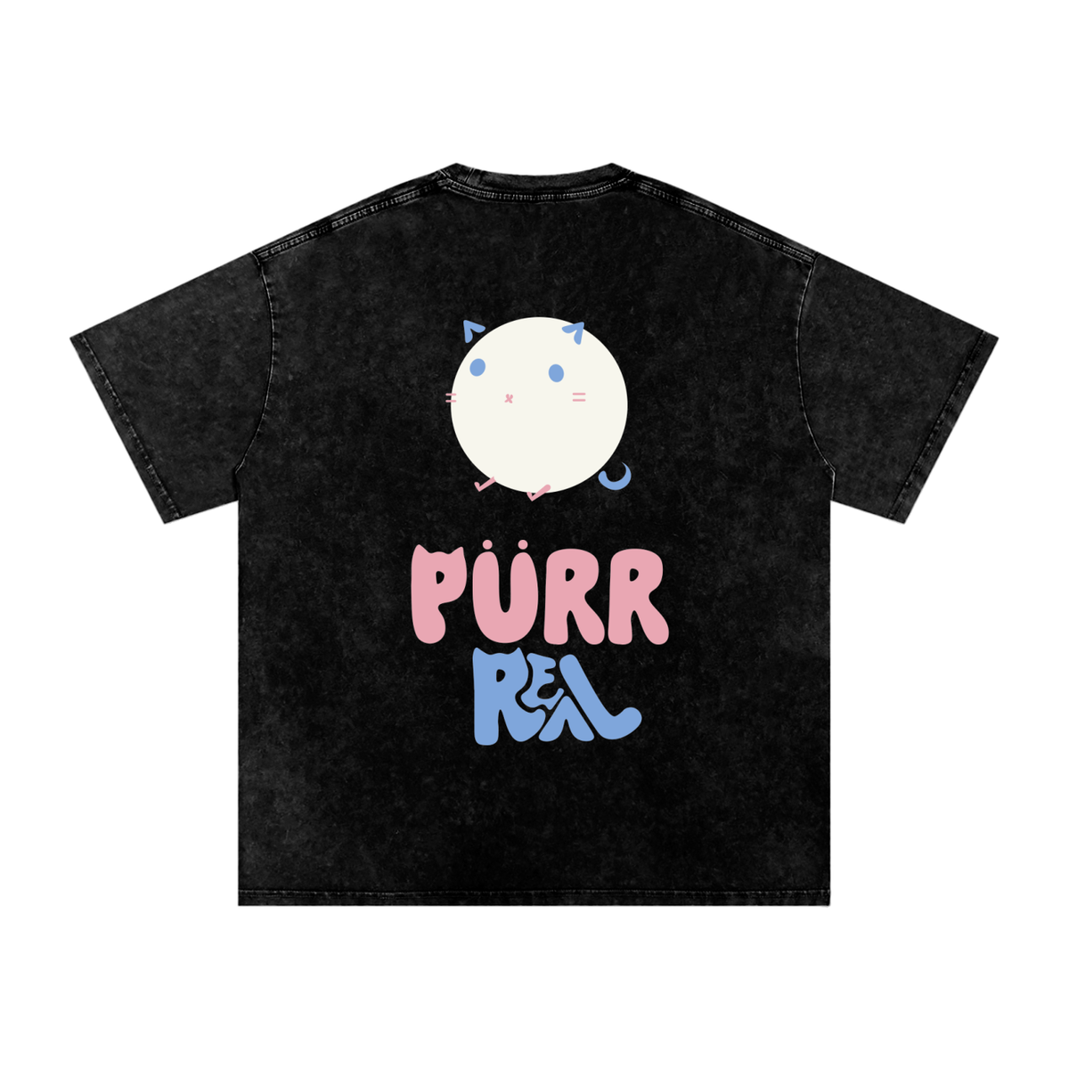 Purr Real Snow Washed Oversized T-Shirt