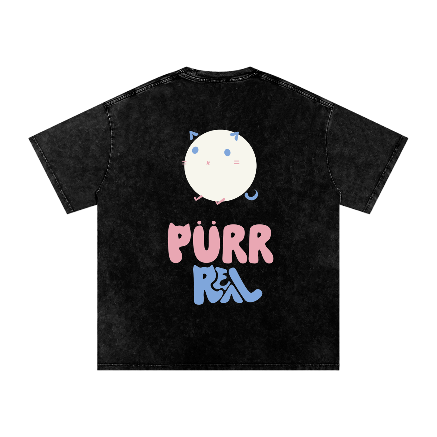Purr Real Snow Washed Oversized T-Shirt