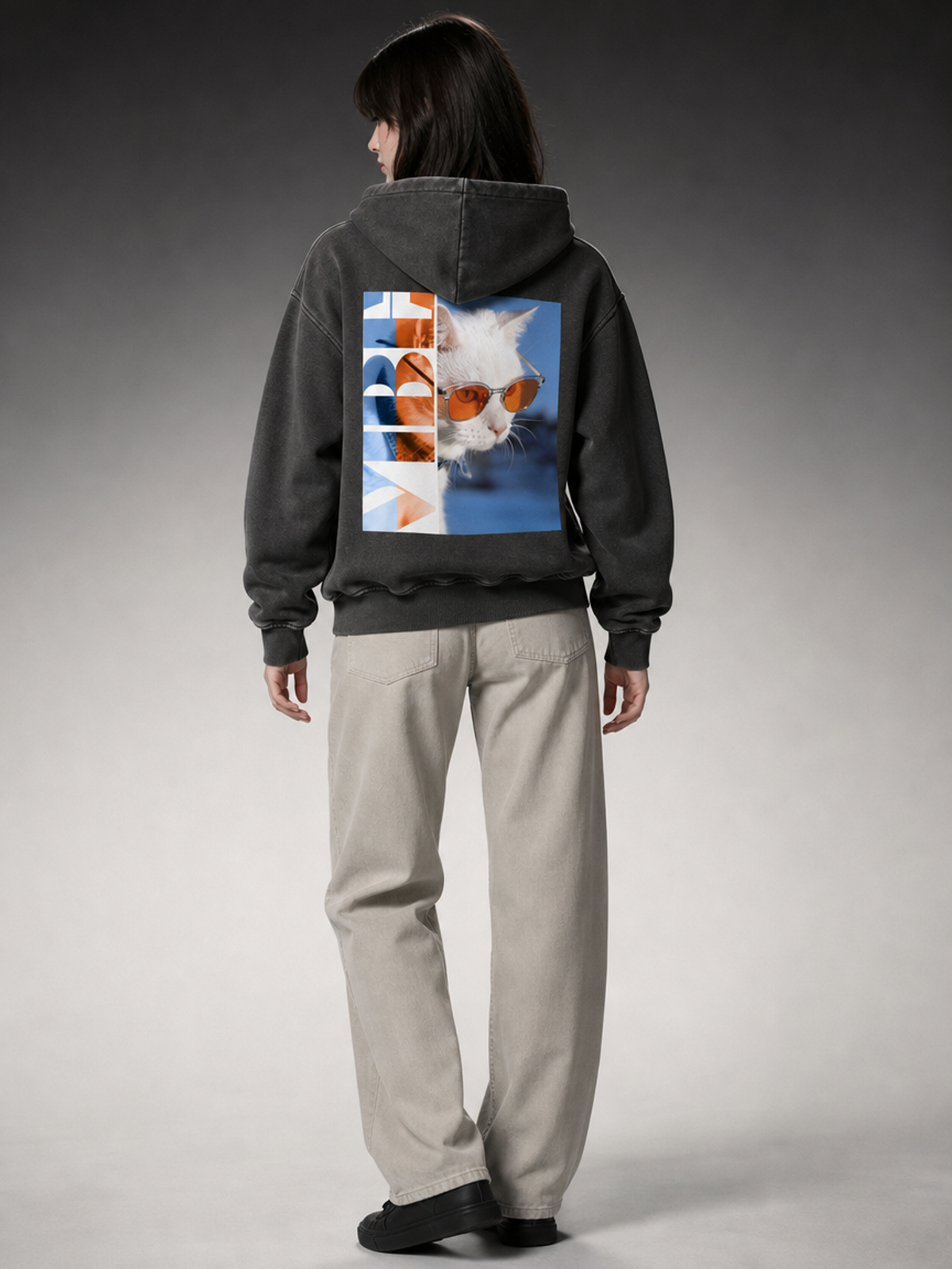 01 | VIBE Unisex Snow Wash Fleece Oversize Hoodie