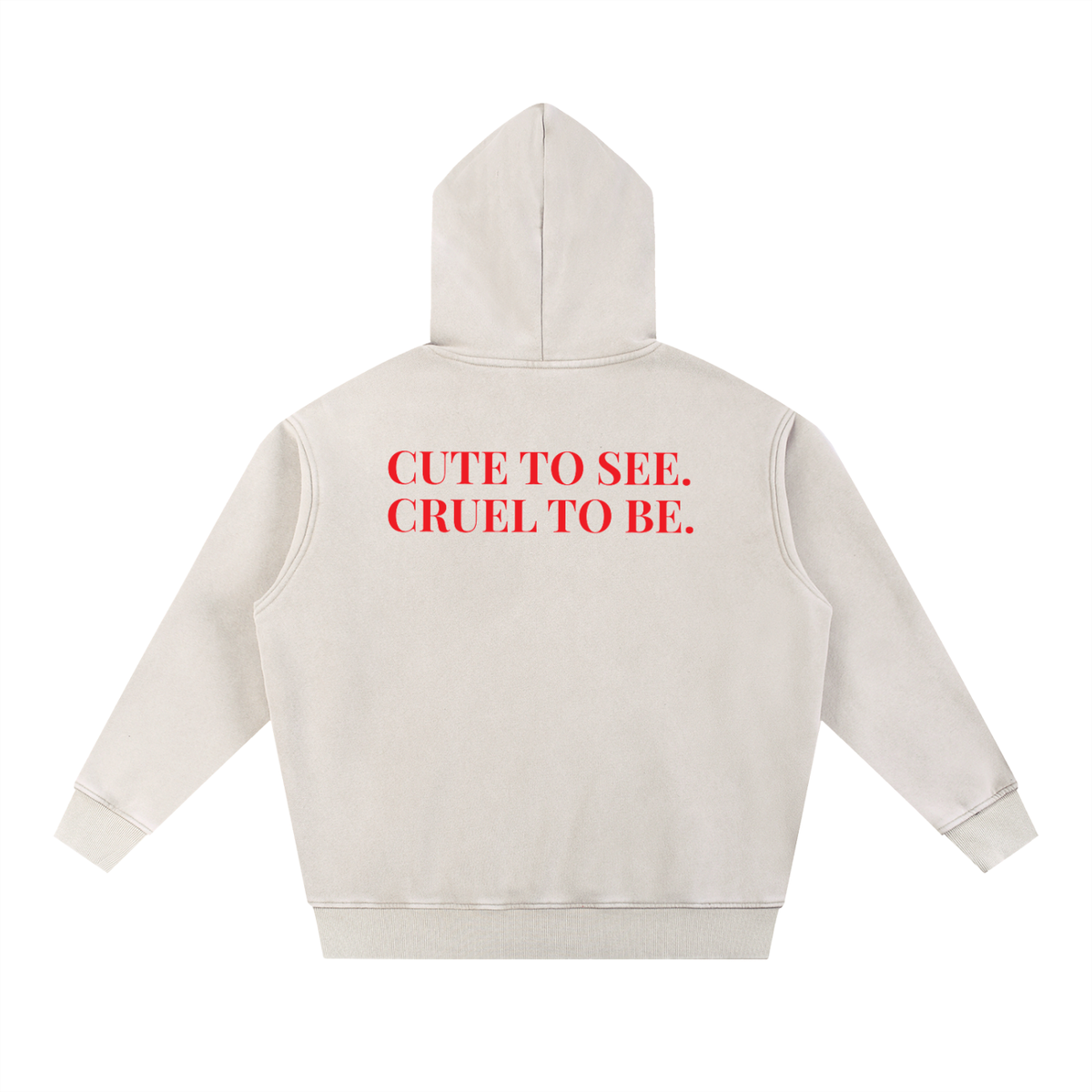Cute To See Snow Wash Fleece Oversize Hoodie