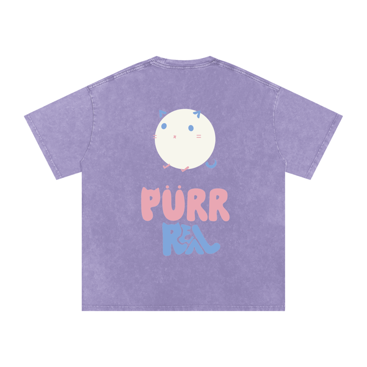 Purr Real Snow Washed Oversized T-Shirt