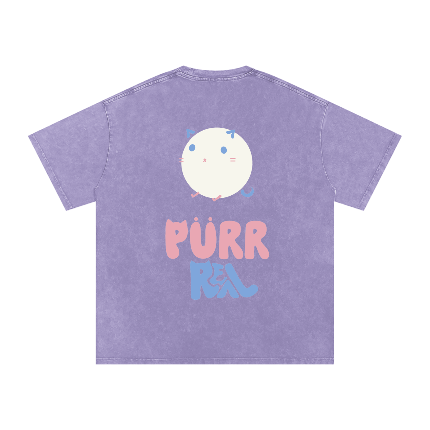 Purr Real Snow Washed Oversized T-Shirt