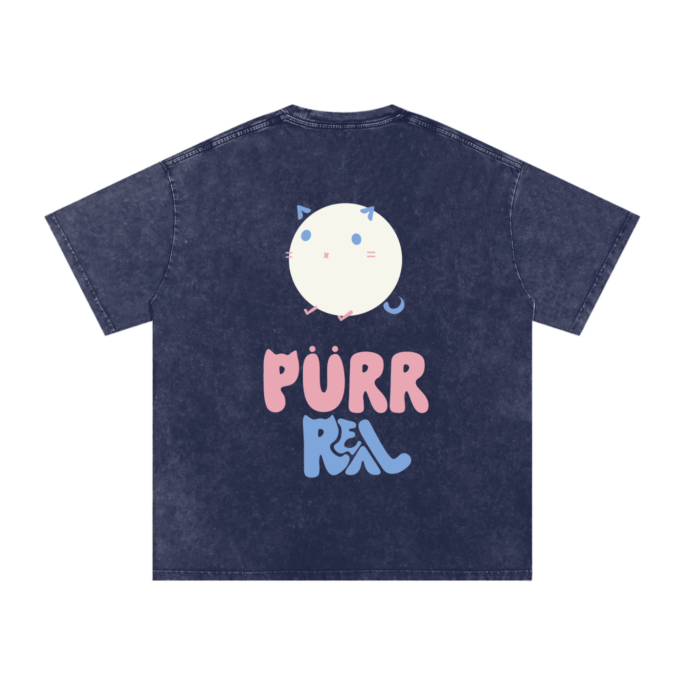 Purr Real Snow Washed Oversized T-Shirt